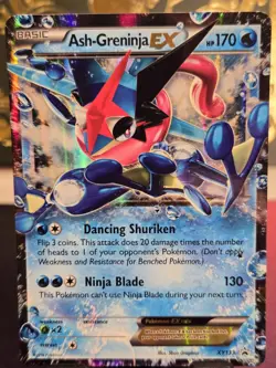 Ash-Greninja EX XY133 Black Star Promo Holo Pokemon Card - Image 3