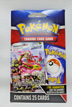 POKEMON TCG, RAYQUAZA V MAX 1 FOIL CARD GUARANTEED, 25 CARDS, (OBP) - Image 1