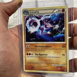 Lucario 14/95 Holo Foil Rare Call of Legends Pokemon Card TCG LP/NM 2011 SWIRL - Image 2