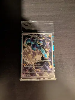 Pokemon TCG Thunderous Black Bolt ETB Full Art Promo Card Sealed In Plastic - Image 1