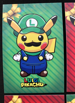 Pokemon X Super Mario - Mario & Luigi Pikachu Merry Christmas Card Database Data - Image 3