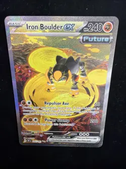 Pokemon TCG Iron Boulder EX Temporal Forces 207/162 Holo Card - Image 1