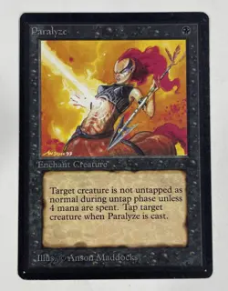 Paralyze Alpha LP Light Play MTG Magic The Gathering B - Image 1