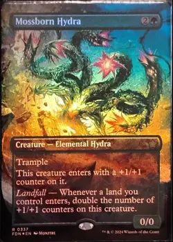 Mossborn Hydra (Borderless) (Foil) Foundations | Magic: The Gathering - Image 1