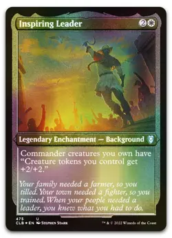 Inspiring Leader (Foil Etched) #475 (NM) Baldur's Gate CLB Magic MTG - Image 1