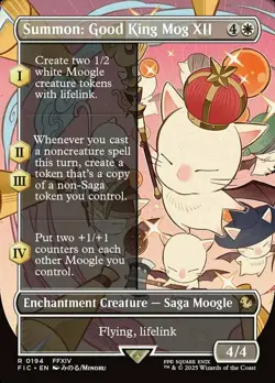 x1 Summon: Good King Mog XII - Borderless R MTG Commander: Final Fantasy M/NM, E - Image 1