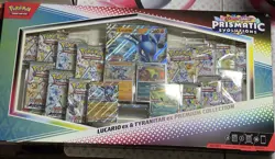 *LOT OF 17* Pokemon Prismatic Evolutions Lucario Ex + Tyranitar Ex Premium Col - Image 1