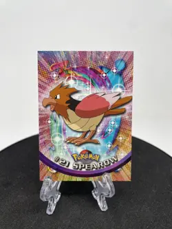 1999 Topps Pokemon Series 1 TV Animation SPEAROW #21 Black Label (Non Holo) NM - Image 1