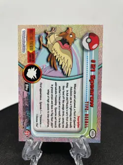 1999 Topps Pokemon Series 1 TV Animation SPEAROW #21 Black Label (Non Holo) NM - Image 5