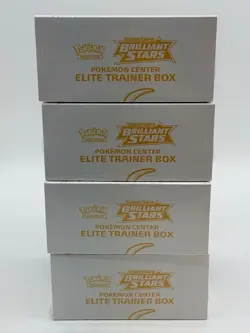 Lot of (4) Pokemon Center Brilliant Stars Elite Trainer Boxes SEALED - Image 5