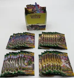 Pokemon TCG Evolving Skies (9) 4 Pack ARTSETS w/ Booster Display & Acrylic Case - Image 1