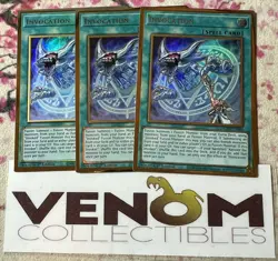 3x (M/NM) - Invocation - MGED-EN044 - Gold Rare - 1st Edition YuGiOh - Image 1