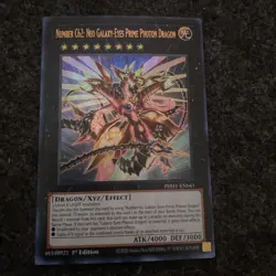 NUMBER C62: NEO GALAXY-EYES PRIME PHOTON DRAGON * ULTRA RARE PHHY-EN043 YUGIOH! - Image 1