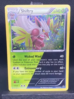 Shiftry 11/114 XY Steam Siege 2016 Cosmos Holo Rare Pokemon Card NM - Image 1