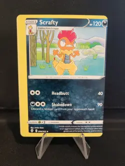 Pokemon: Evolving Skies - Scrafty 99/203 - Miscut Error Card - Image 1