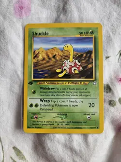 1st Edition Shuckle 72/111 Pokemon Card - Neo Genesis - NM - Image 1