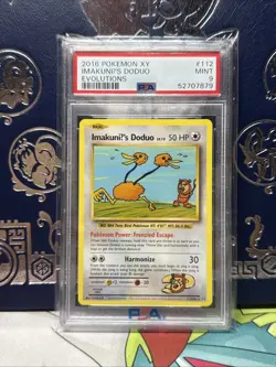 ImakuniU's Doduo 112 /108 Secret Rare 2016 Pokemon XY Evolutions Card MINT PSA 9 - Image 1