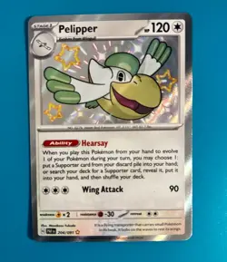 Pelipper - Pokemon TCG Sv: Paldean Fates #204 - Holo Rare Shiny - Near Mint Card - Image 1