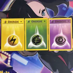 1st Edition Shadowless Energie Pokemon Card Lot Vintage WOTC Lp/NM French - Image 1