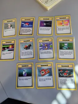 Pokemon Lot Of 11 Vintage 1999 Pokemon Cards Shadowless Trainer Cards - Image 1