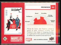 PENANCE Blue No. 62 21-22 Marvel Annual Upper Deck Card - Image 2