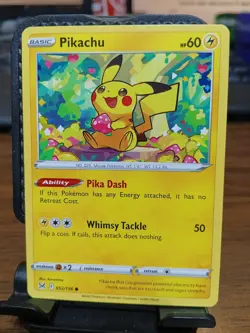 Pikachu Pokemon Card Magnet Refrigerator Fridge Novelty Altered - Image 1