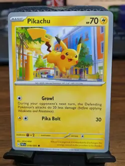 Pikachu Pokemon Card Magnet Refrigerator Fridge Novelty Altered - Image 1