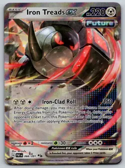 Iron Treads ex 066/091 SV: Paldean Fates NM Pokemon Card TCG - Image 1