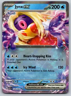 Jynx ex 124/165 SV: Scarlet & Violet 151 NM Pokemon Card TCG - Image 1
