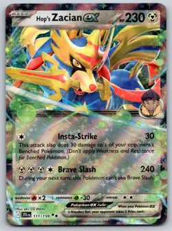 Hop's Zacian ex - 111/159 SV09: Journey Together NM Pokemon Card TCG - Image 1