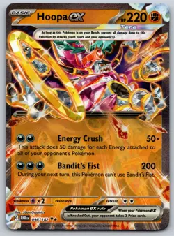 Hoopa ex 098/182 SV04: Paradox Rift NM Pokemon Card TCG - Image 1