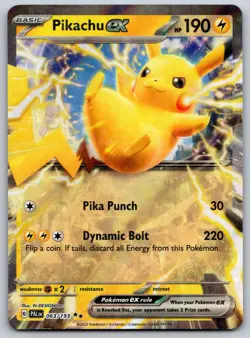 Pikachu ex 063/193 SV02: Paldea Evolved NM Pokemon Card TCG - Image 1