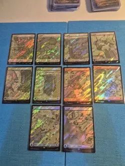 MTG LOTR Complete Set of 10 💥SURGE FOIL💥 MAP LANDS Lord Rings Magic Gathering - Image 1