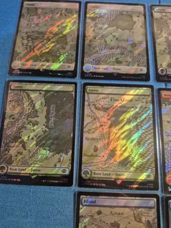 MTG LOTR Complete Set of 10 💥SURGE FOIL💥 MAP LANDS Lord Rings Magic Gathering - Image 5