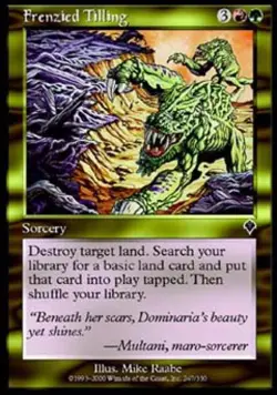Frenzied Tilling -Foil Medium Play MTG Invasion - Image 1