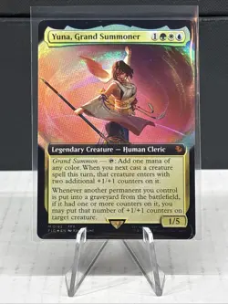 Yuna, Grand Summoner (Extended Art) Commander: Final Fantasy FOIL MTG FFX Mythic - Image 1