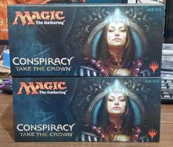 Lot Of 2 MTG Booster Pack Box Magic No Packs Empty Conspiracy Take The Crown - Image 1