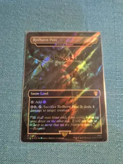 MTG LOTR White Redhorn Pass / Mouth of Ronom EXTENDED ART 💥SURGE FOIL💥 #400 - Image 1