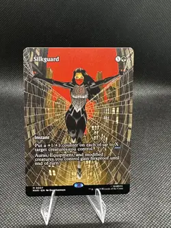 MTG Borderless Marvel Eternal-Legal MAR Silkguard MINT - Image 1