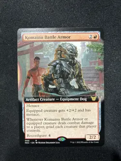 Mtg Komainu Battle Armor (Extended Art) Commander: Kamigawa: Neon Dynasty - Image 1