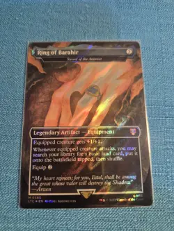MTG LOTR Ring of Barahir / Sword of the Animist EXTENDED ART 💥SURGE FOIL #385 - Image 1
