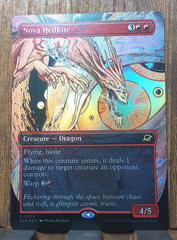 MTG🔥 Nova Hellkite ( FOIL Borderless ) Edge of Eternities NEAR MINT😍❤ - Image 1