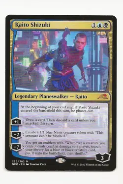 Kaito Shizuki MTG Plainwalker Kamigawa Neon Dynasty Rare Card 1x NM - Image 1
