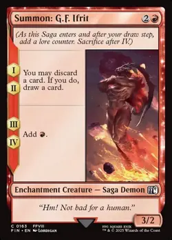 MTG Magic the Gathering Summon: G.F. Ifrit (163/764) Final Fantasy NM - Image 1