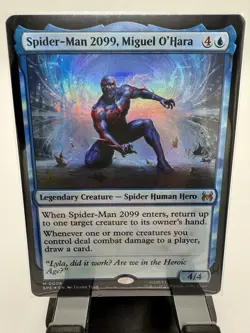 SPIDER-MAN 2099 MIGUEL O'HARA FOIL - Mythic - SPE - Spider-Man Eternal MTG 0008 - Image 1