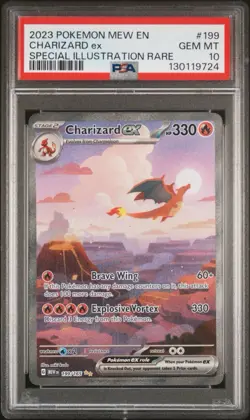 Pokemon TCG 151 Charizard EX Special Illustration Rare Card 199/165 PSA 10 - Image 1