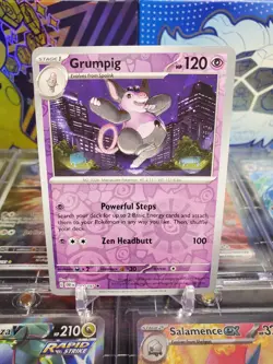 Grumpig 091/197 Reverse Holo Uncommon Pokemon TCG S&V Obsidian Flames - Image 1