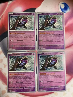 4x Munkidori Reverse Holo 044/131 X4 Prismatic Evolutions Pokemon TCG Playset NM - Image 1