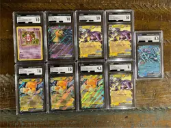 Pokemon TCG CGC Graded Lot Of 9 From Various Sets - Image 1