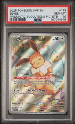 Pokemon Prismatic Evolutions #173 Eevee Center Promo PSA 10 - Image 1
